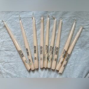Vintage NOS Candle-lite Hand Dipped Taper Candles USA American Made Cream 12 in